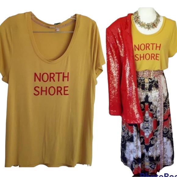 twik Tops - TWIK mustard short sleeve t shirt size large